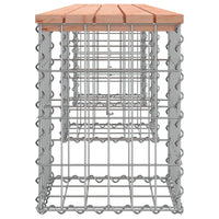 Thumbnail for Gartenbank aus Gabionen 203x31x42 cm Massivholz Douglasie