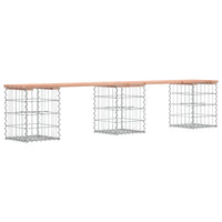 Thumbnail for Gartenbank aus Gabionen 203x31x42 cm Massivholz Douglasie