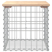 Thumbnail for Gartenbank aus Gabionen 43x44x42 cm Massivholz Kiefer