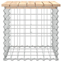Thumbnail for Gartenbank aus Gabionen 43x44x42 cm Massivholz Kiefer