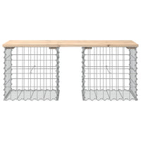 Thumbnail for Gartenbank aus Gabionen 103x44x42 cm Massivholz Kiefer