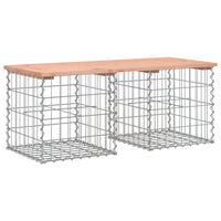 Thumbnail for Gartenbank aus Gabionen 103x44x42 cm Massivholz Douglasie