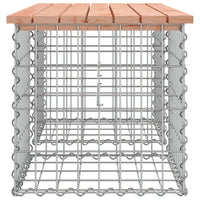 Thumbnail for Gartenbank aus Gabionen 103x44x42 cm Massivholz Douglasie