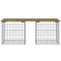 Thumbnail for Gartenbank aus Gabionen 103x44x42 cm Kiefernholz Imprägniert