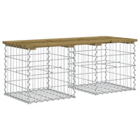 Thumbnail for Gartenbank aus Gabionen 103x44x42 cm Kiefernholz Imprägniert