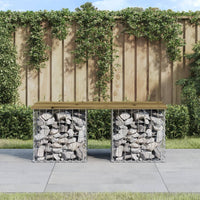 Thumbnail for Gartenbank aus Gabionen 103x44x42 cm Kiefernholz Imprägniert