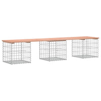 Thumbnail for Gartenbank aus Gabionen 203x44x42 cm Massivholz Douglasie