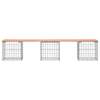 Thumbnail for Gartenbank aus Gabionen 203x44x42 cm Massivholz Douglasie