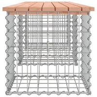 Thumbnail for Gartenbank aus Gabionen 203x44x42 cm Massivholz Douglasie