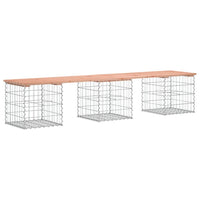 Thumbnail for Gartenbank aus Gabionen 203x44x42 cm Massivholz Douglasie