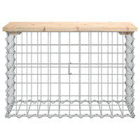 Thumbnail for Gartenbank aus Gabionen 63x31,5x42 cm Massivholz Kiefer