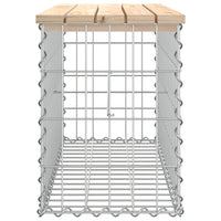 Thumbnail for Gartenbank aus Gabionen 83x31,5x42 cm Massivholz Kiefer