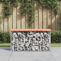 Thumbnail for Gartenbank aus Gabionen 83x31,5x42 cm Massivholz Douglasie