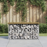 Thumbnail for Gartenbank aus Gabionen 83x31,5x42 cm Kiefernholz Imprägniert