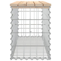 Thumbnail for Gartenbank aus Gabionen 103x31,5x42 cm Massivholz Kiefer