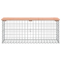 Thumbnail for Gartenbank aus Gabionen 103x31,5x42 cm Massivholz Douglasie