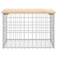 Thumbnail for Gartenbank aus Gabionen 63x44x42 cm Massivholz Kiefer