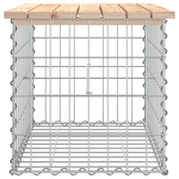 Thumbnail for Gartenbank aus Gabionen 63x44x42 cm Massivholz Kiefer