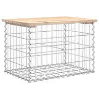 Thumbnail for Gartenbank aus Gabionen 63x44x42 cm Massivholz Kiefer