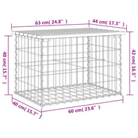 Thumbnail for Gartenbank aus Gabionen 63x44x42 cm Massivholz Douglasie