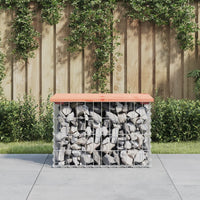 Thumbnail for Gartenbank aus Gabionen 63x44x42 cm Massivholz Douglasie