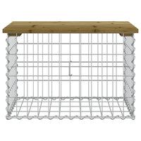 Thumbnail for Gartenbank aus Gabionen 63x44x42 cm Kiefernholz Imprägniert