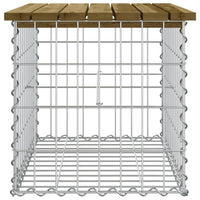 Thumbnail for Gartenbank aus Gabionen 63x44x42 cm Kiefernholz Imprägniert