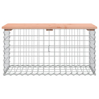Thumbnail for Gartenbank aus Gabionen 83x44x42 cm Massivholz Douglasie