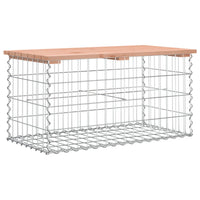 Thumbnail for Gartenbank aus Gabionen 83x44x42 cm Massivholz Douglasie