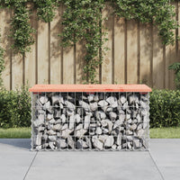 Thumbnail for Gartenbank aus Gabionen 83x44x42 cm Massivholz Douglasie