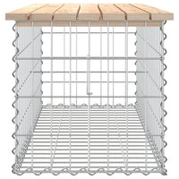 Thumbnail for Gartenbank aus Gabionen 103x44x42 cm Massivholz Kiefer