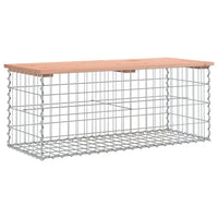Thumbnail for Gartenbank aus Gabionen 103x44x42 cm Massivholz Douglasie