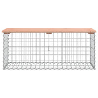 Thumbnail for Gartenbank aus Gabionen 103x44x42 cm Massivholz Douglasie