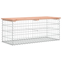 Thumbnail for Gartenbank aus Gabionen 103x44x42 cm Massivholz Douglasie