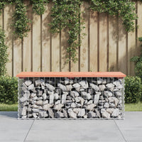 Thumbnail for Gartenbank aus Gabionen 103x44x42 cm Massivholz Douglasie