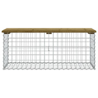 Thumbnail for Gartenbank aus Gabionen 103x44x42 cm Kiefernholz Imprägniert