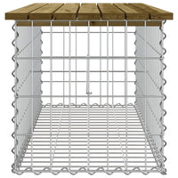 Thumbnail for Gartenbank aus Gabionen 103x44x42 cm Kiefernholz Imprägniert