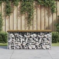 Thumbnail for Gartenbank aus Gabionen 103x44x42 cm Kiefernholz Imprägniert