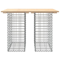 Thumbnail for Gartenbank aus Gabionen 100x70x72 cm Massivholz Kiefer