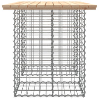 Thumbnail for Gartenbank aus Gabionen 100x70x72 cm Massivholz Kiefer