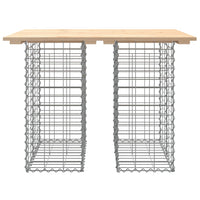 Thumbnail for Gartenbank aus Gabionen 100x70x72 cm Massivholz Kiefer