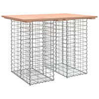 Thumbnail for Gartenbank aus Gabionen 100x70x72 cm Massivholz Douglasie