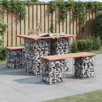 Thumbnail for Gartenbank aus Gabionen 100x70x72 cm Massivholz Douglasie