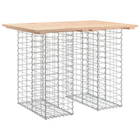 Thumbnail for Gartenbank aus Gabionen 100x70x72 cm Massivholz Kiefer