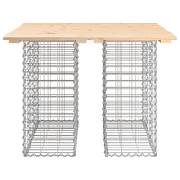 Thumbnail for Gartenbank aus Gabionen 100x102x72 cm Massivholz Kiefer