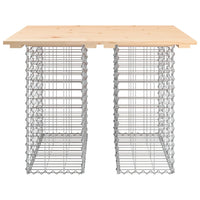 Thumbnail for Gartenbank aus Gabionen 100x102x72 cm Massivholz Kiefer