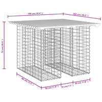 Thumbnail for Gartenbank aus Gabionen 100x102x72 cm Massivholz Douglasie
