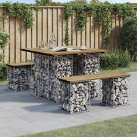 Thumbnail for Gartenbank aus Gabionen 100x102x72 cm Kiefernholz Imprägniert