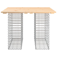 Thumbnail for Gartenbank aus Gabionen 100x102x72 cm Massivholz Kiefer