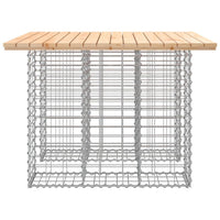 Thumbnail for Gartenbank aus Gabionen 100x102x72 cm Massivholz Kiefer